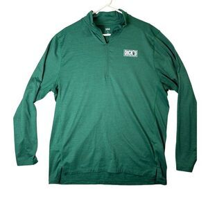 DSG Men's Green Stretch 1/4 Zip Pullover Long Sleeve Shirt Size L‎